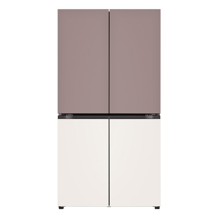 lg오브제냉장고 LG전자 디오스 오브제컬렉션 4도어 냉장고 T873MKE012 870L 방문설치, 클레이핑크(상), 베이지(하), T873MKE012