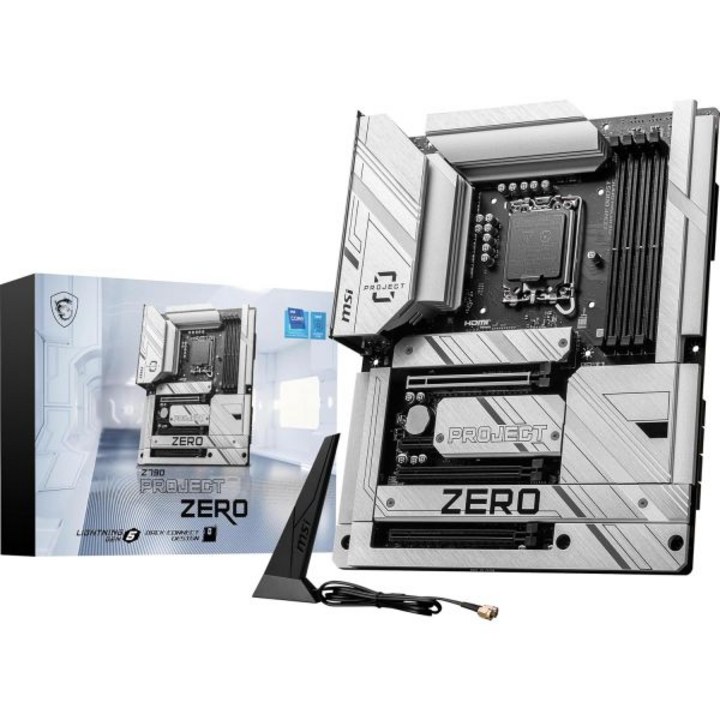 MSI Z790 프로젝트 제로 게이밍 마더보드141312세대 인텔 프로세서 LGA 1700 DDR5 PCIe 5.0 M.2 슬롯 2.5Gbps LAN USB 3.2 2세대 HD