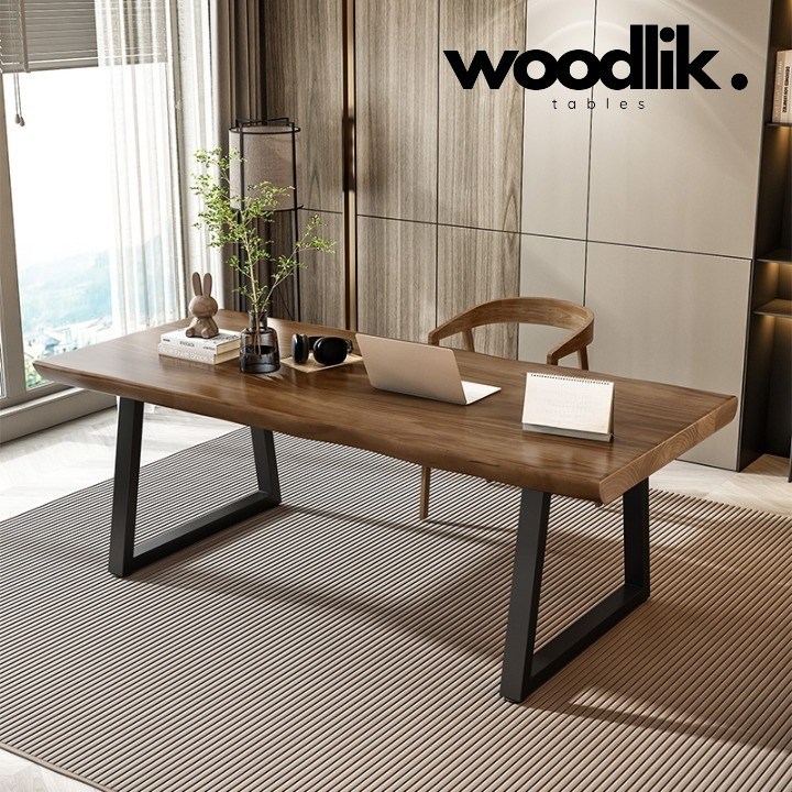 WOODLIK 통원목 테이블 회의용 서재 책상 거실 카페 식탁 WOODLIK 통원목 테이블 회의용 서재 책상 거실 카페 식탁