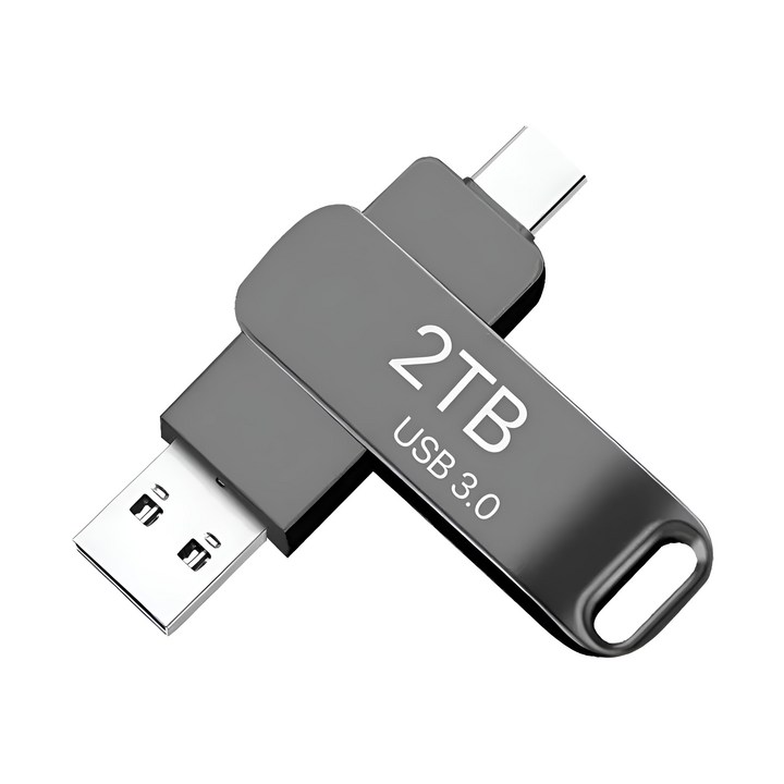 2TB TypeC 고속 USB 3.0 대용량 플래시 드라이브 휴대폰 컴퓨터 겸용 OTG