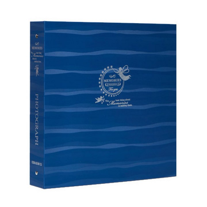 이콘앨범 바인더 백지접착50매 사진 포토, 06.웨이브블루