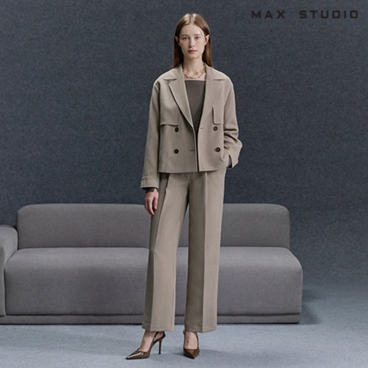 막스스튜디오 25FW 트렌치 재킷 셋업 2PCS 재킷팬츠