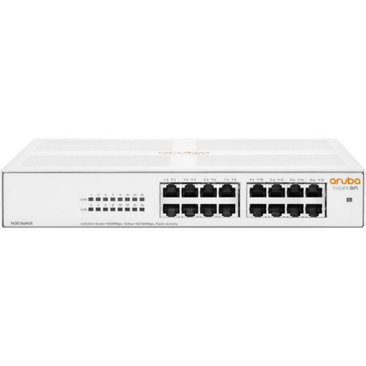 HPE Networking 인스탄트온 R8R47A 기가비트 스위칭허브 16포트 비관리형 랙마운트형 1430 16G, 1개