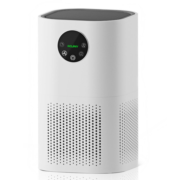 ROUNY 공기청정기 미세먼지 제거 H13 트루HEPA 360흡입 25dB 초저소음 화이트, 흰색, APT1