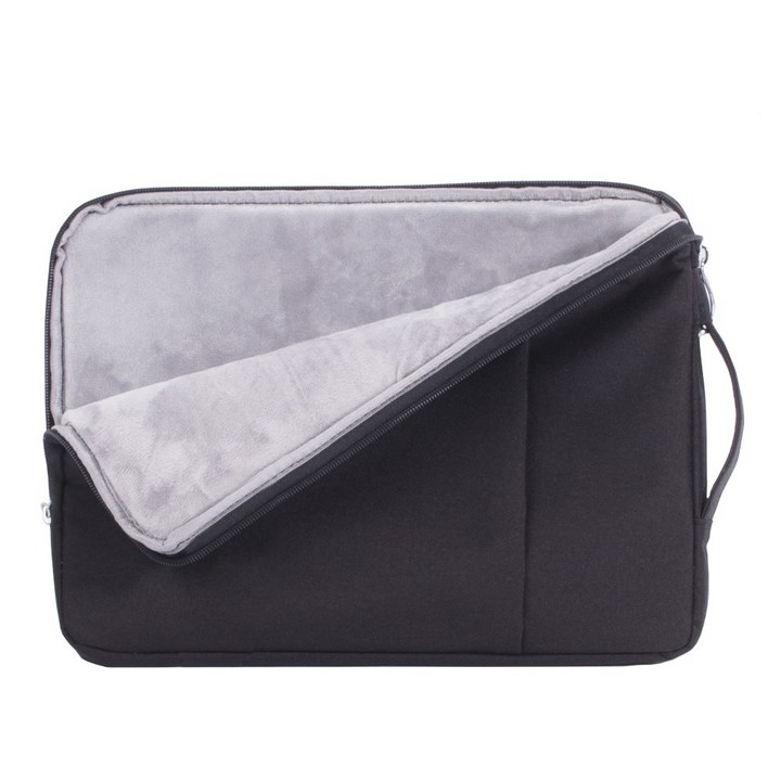헤이맨 갤럭시탭 S7 S6 라이트 극세사 수납 태블릿 파우치 가방, 블랙