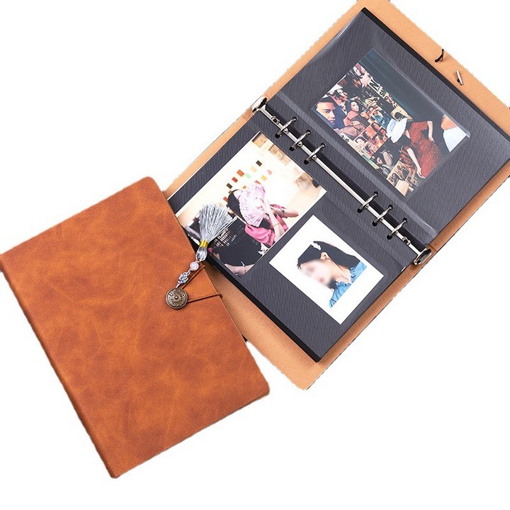 리스토어드 추억보관함 A5 접착식 앨범, 30매, 브라운