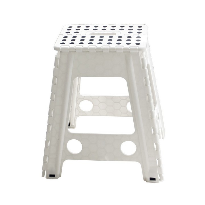 가쯔 다용도 콤팩트 스툴 접이식 의자 XL, 화이트
