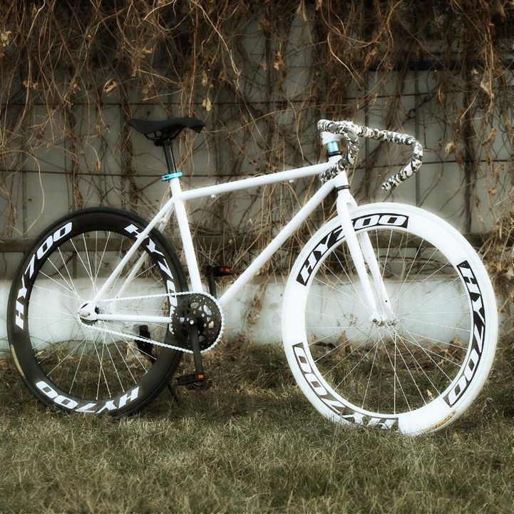 크로몰리 픽시 경륜 입문용픽시 자전거 클래식 가벼운 하이브리드 솔리드 타이어