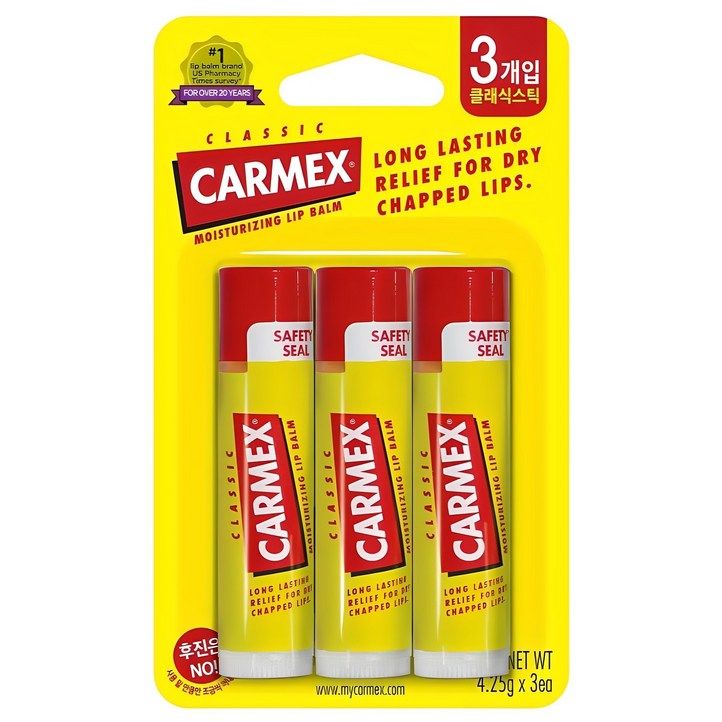 카멕스 모이스처라이징 클래식스틱 립밤 4.25g, 클래식, 3개 카멕스 모이스처라이징 클래식스틱 립밤 4.25g, 클래식, 3개