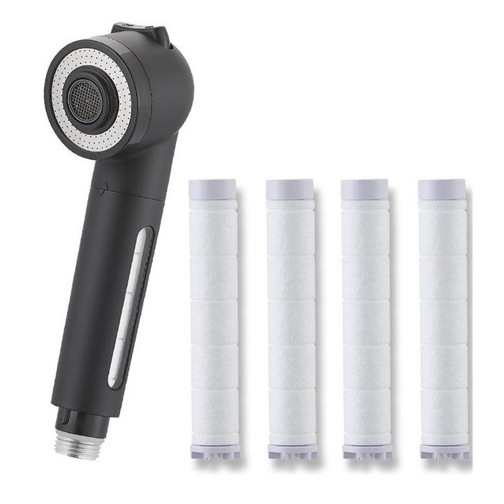 퓨어수 히든 주방용 헤드 블랙  리필 필터 4p 세트, 1세트