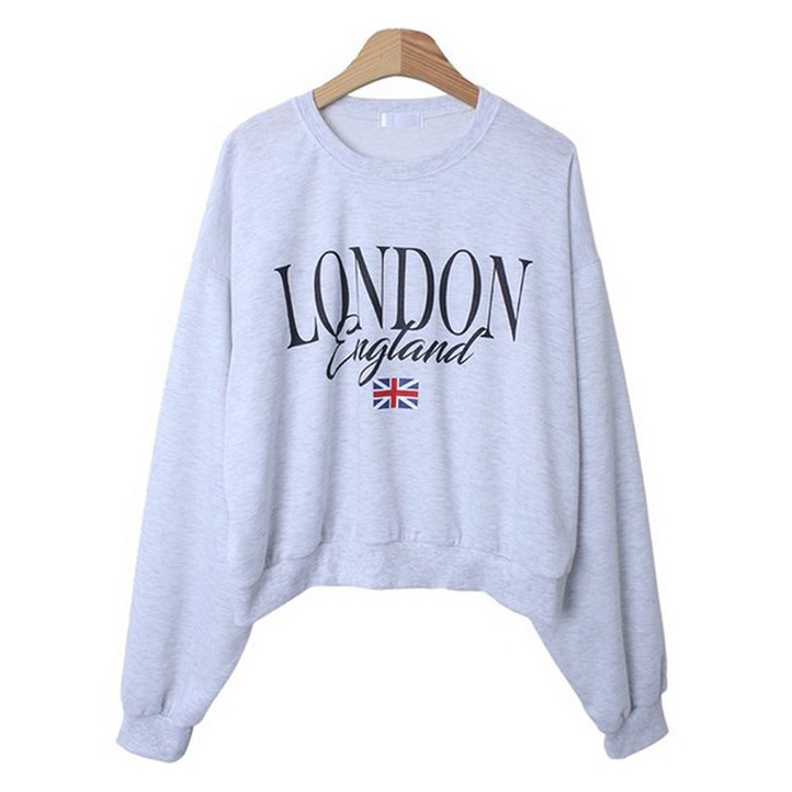 린다샵 니드라 라운드넥 런던 레터링 베이직 맨투맨 cpt15613k47