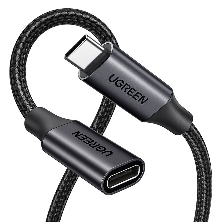 유그린 C타입 MF USB 3.1  3.2 Gen2 10Gbps 연장케이블, 블랙, 1개, 1m