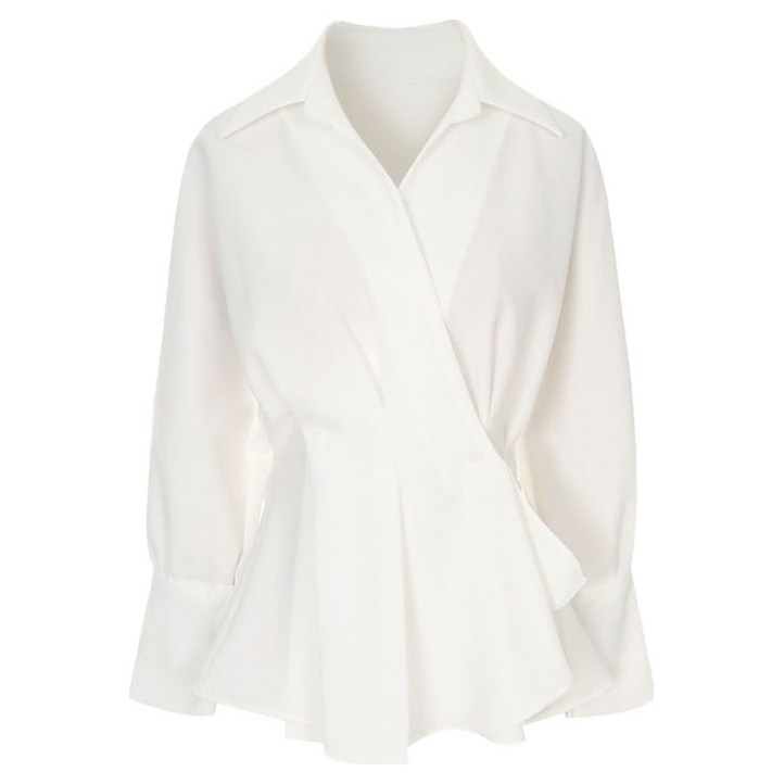 페이지플린 여성용 카라핀턱페플럼블라우스 P5ABL004B