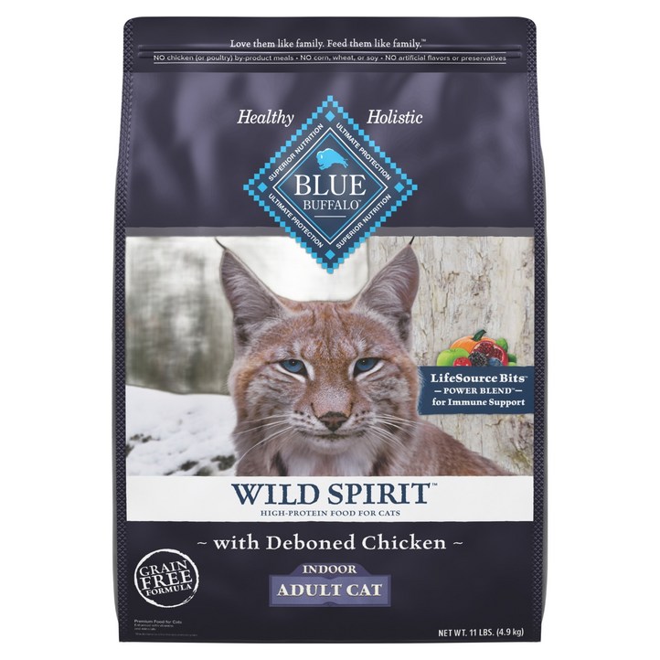 블루버팔로 어덜트 캣 인도어 건식사료, 닭, 4.9kg, 1개