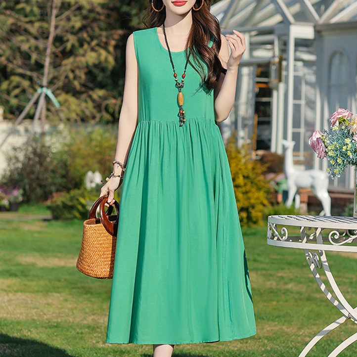 아뗄릭 시슬레 민소매 롱 원피스 10468 빅사이즈 포함