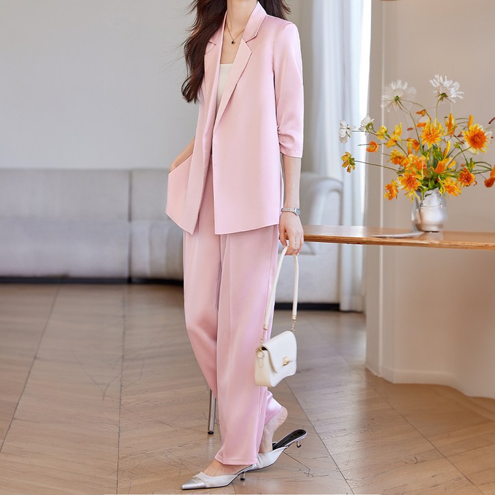 페이퍼먼츠 레일라 7부 와이드 봄 여름 정장 세트 10858