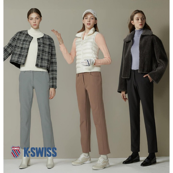 케이스위스 KSWISS 여성 스판 기모 본딩 바지 케이스위스 KSWISS 여성 스판 기모 본딩 바지
