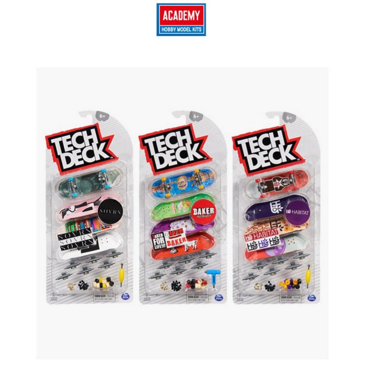 아카데미과학 TECH DECK 텍덱 핑거보드 4팩 멀티팩
