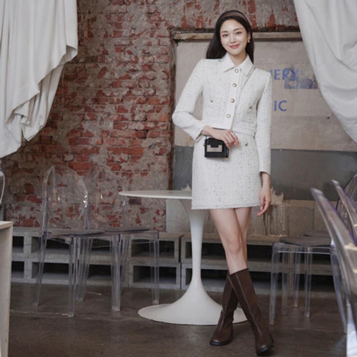 24 F W 잇미샤 트위드 셋업 미니 스커트 ITOAZSK560 803131