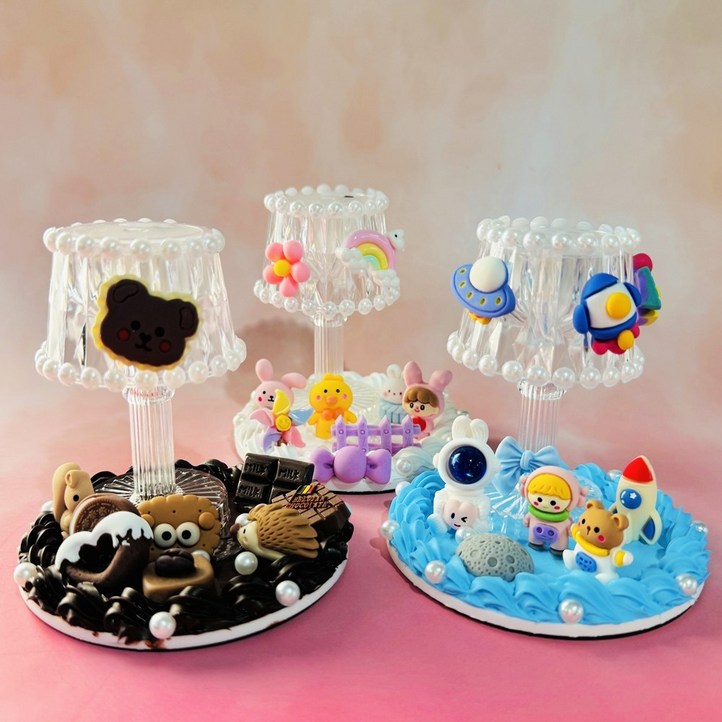 크림클레이 데코덴 파츠 자석무드등 만들기세트 미니무드등 조명등 초등미술 DIY키트 꾸미기재료