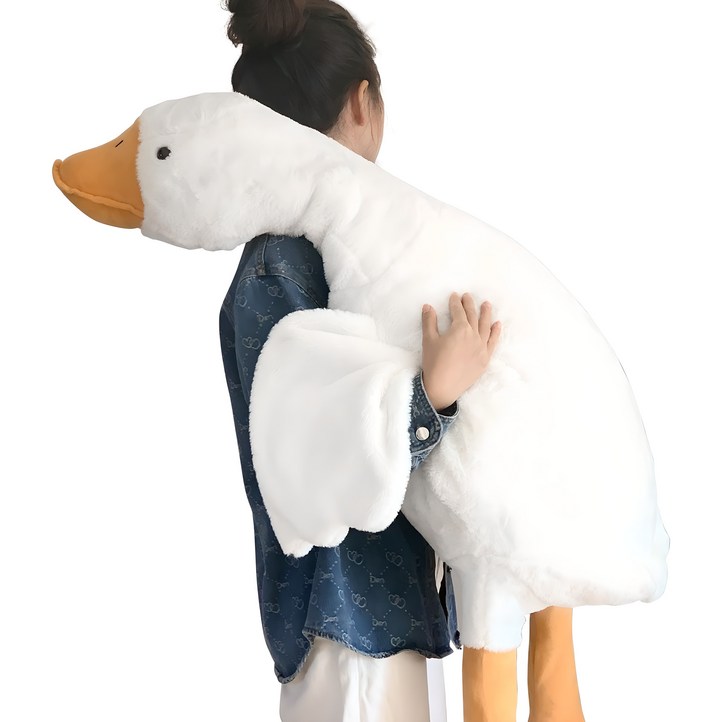 Haengbuk 오리 대형인형 안고자는 베개  모찌 인형 롱쿠션 동물 바디필로우