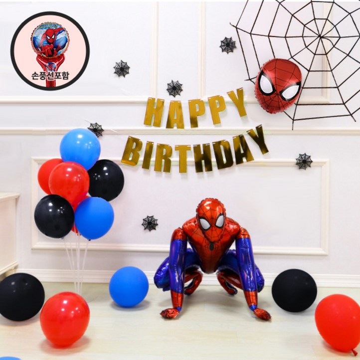 [파티지] 스파이더맨풍선 히어로풍선 모음 생일풍선 세트 배트맨 아이언맨
