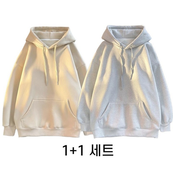 11 루즈핏 후드 스웨트셔츠 남성용 봄과 가을 단색 캐주얼 스웨트셔츠 재킷