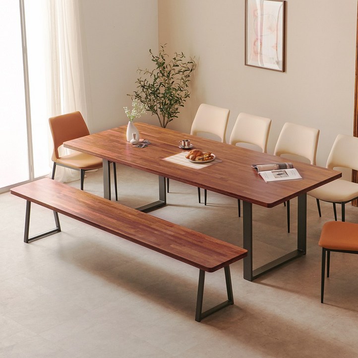 대니 멀바우 원목 사무실 회의실 회의용 대형 회의테이블