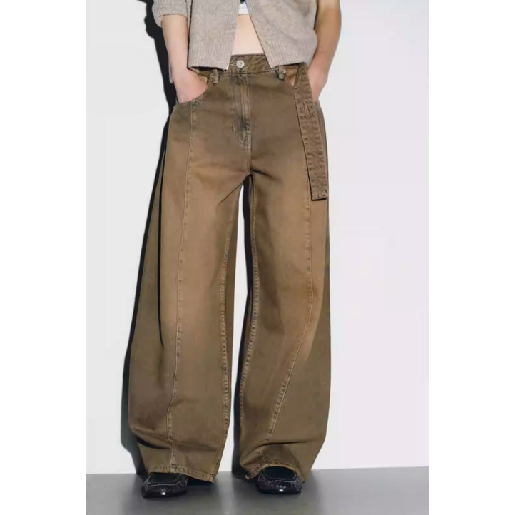 5Y121747 ZARA 자라 여자 데님팬츠 오버핏 청바지5575251