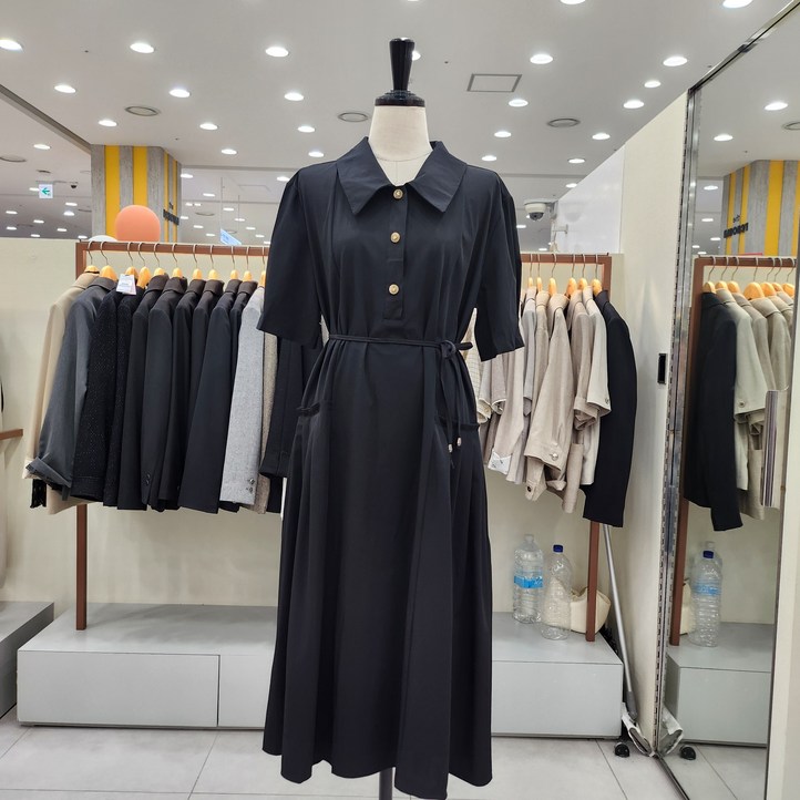 무자크 옆주름스판원피스MP4WOP13GN