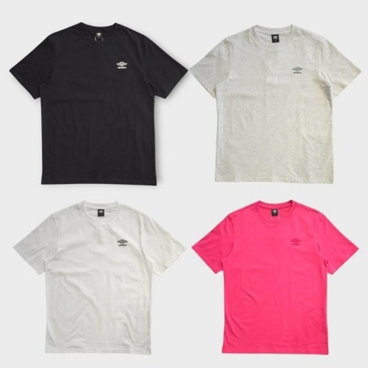 기타 [엄브로] 2025 UQ123CRS19/에센셜 스몰로고 반팔티/BLK0(블랙),CPK0(핑크),WHT0(화이트),WMG0(멜란지)