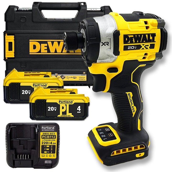디월트 DCF860 20V MAX 플래그쉽 임팩트 드라이버 호환 4.0Ah 포틀랜드 배터리2개 세트  강력 토크,무선,고성능, 1세트