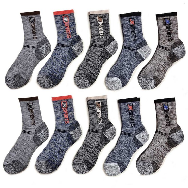 제이케이 이중바닥 쿠션 장목 등산양말 10켤레