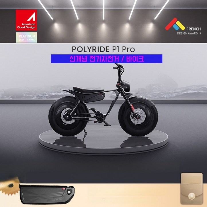 POLYRIDE P1 PRO 전기자전거 오프로드자전거 전동바이크 48V 최대 110Km 항속, 알루미늄