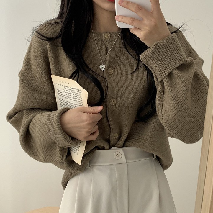 슬로우베리 코튼 데일리 라운드 가디건 슬로우베리 코튼 데일리 라운드 가디건