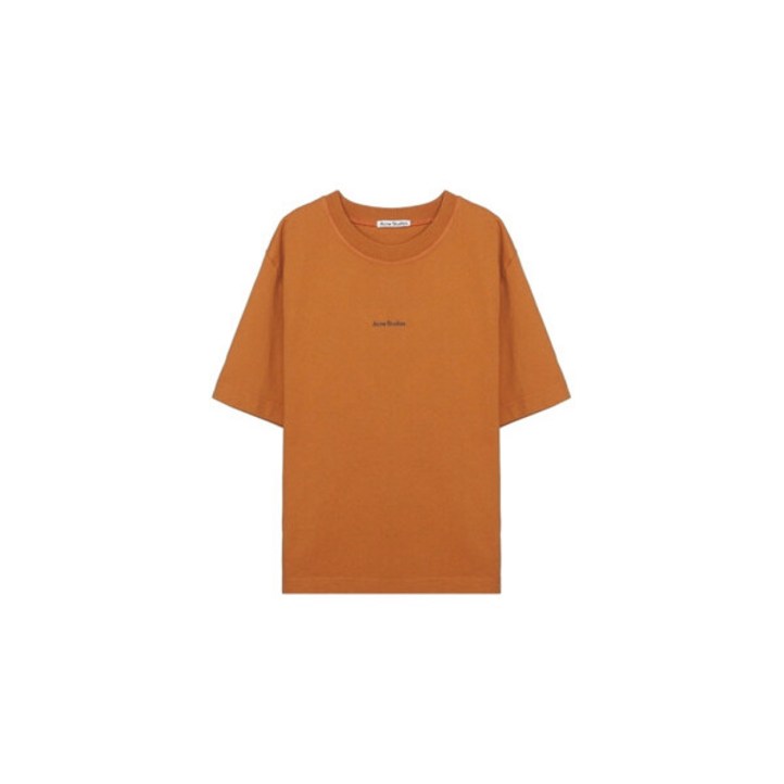[아크네 스튜디오] [ACNE STUDIOS] 여성 로고 반팔 티셔츠 오렌지 QAC32FR