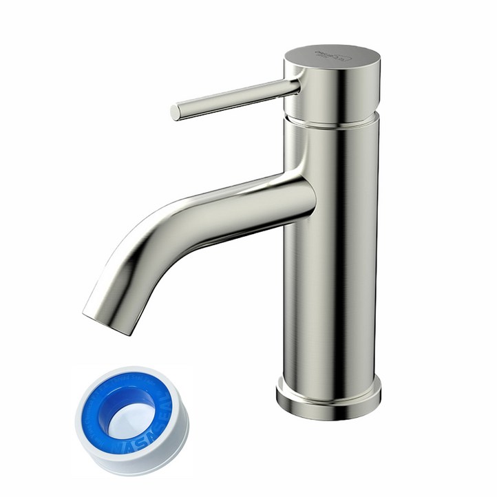 테프론  대림바스 세면대수전 무광 니켈 DLYL4A10, 1개