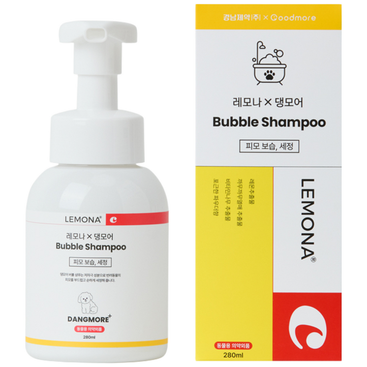 댕모어 레모나 강아지 버블 샴푸