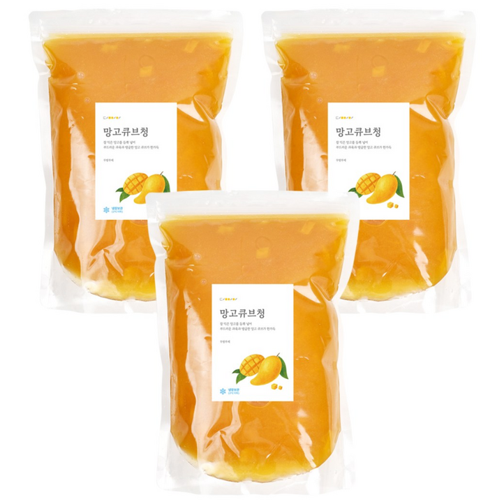 담아요 수제 망고큐브청, 3개, 1개입, 1kg