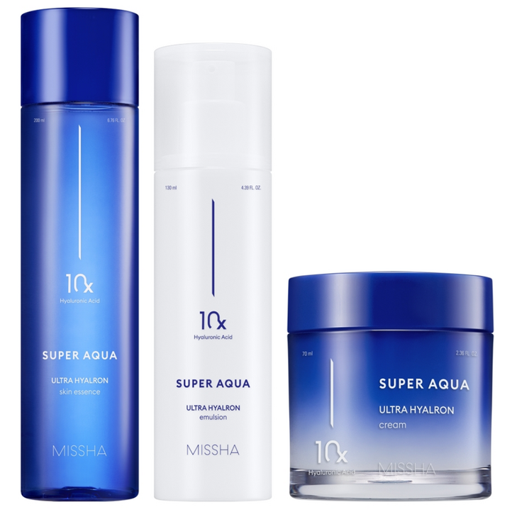 미샤 NEW 수퍼아쿠아 울트라 히알론 스킨 에센스 200ml 에멀전 130ml 크림 70ml 기획세트, 1세트 미샤 NEW 수퍼아쿠아 울트라 히알론 스킨 에센스 200ml 에멀전 130ml 크림 70ml 기획세트, 1세트
