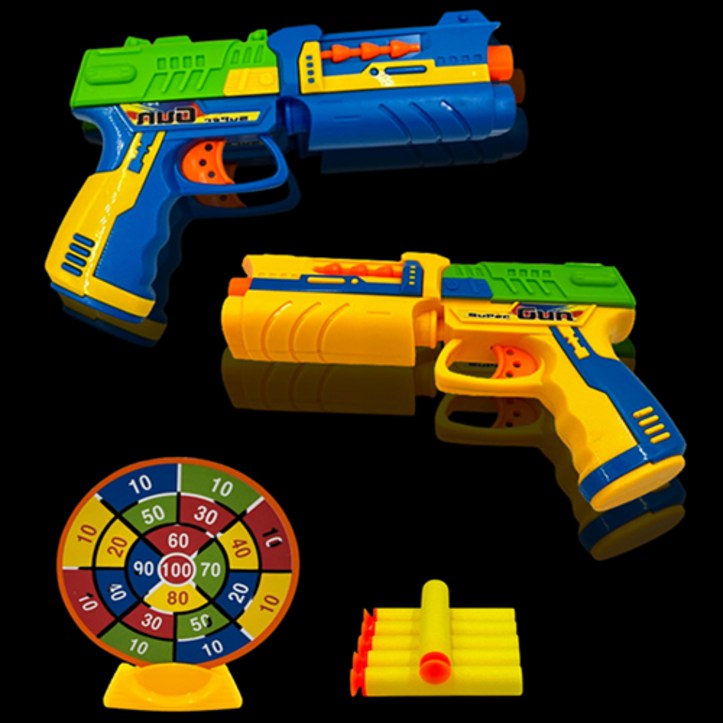 블라스터 다트총 어린이 답례품 판촉 안전 흡착 스펀지 장난감 총 너프건, 옐로우 7000170123