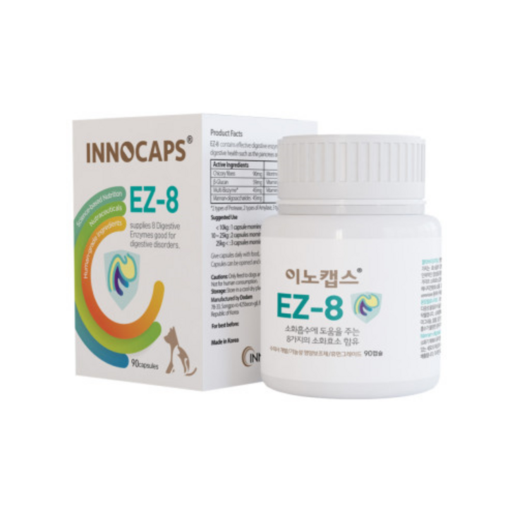 이노캡스 EZ8 90캡슐 췌장 장 소화효소 영양제