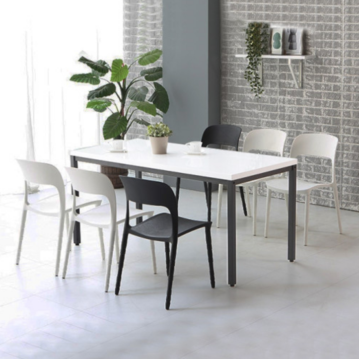 이케아 말렌 식탁 테이블 2인용 4인용 6인용 세트 스틸 철제 의자 거실 주방 카페, 빈티지