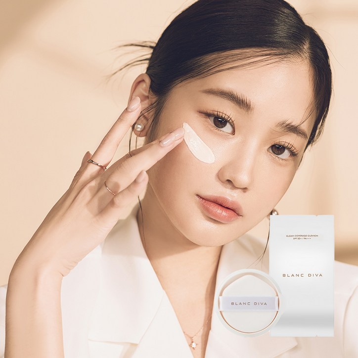 블랑디바 글림 커버리지 쿠션팩트 리필본품세트, 1개, 21호 핑크
