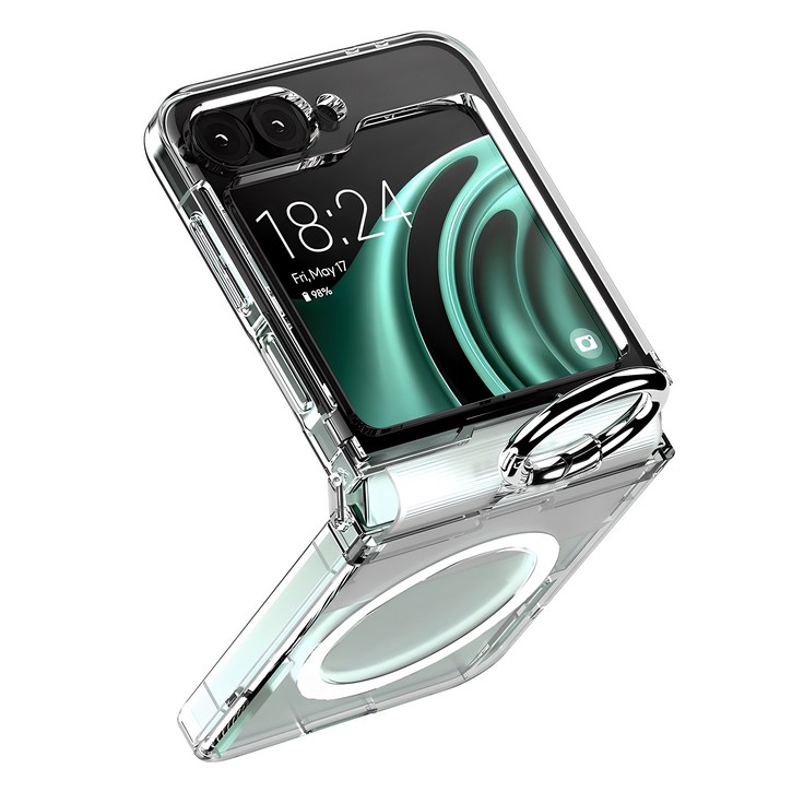 구스페리 맥세이프 투명 링 힌지보호 휴대폰 케이스