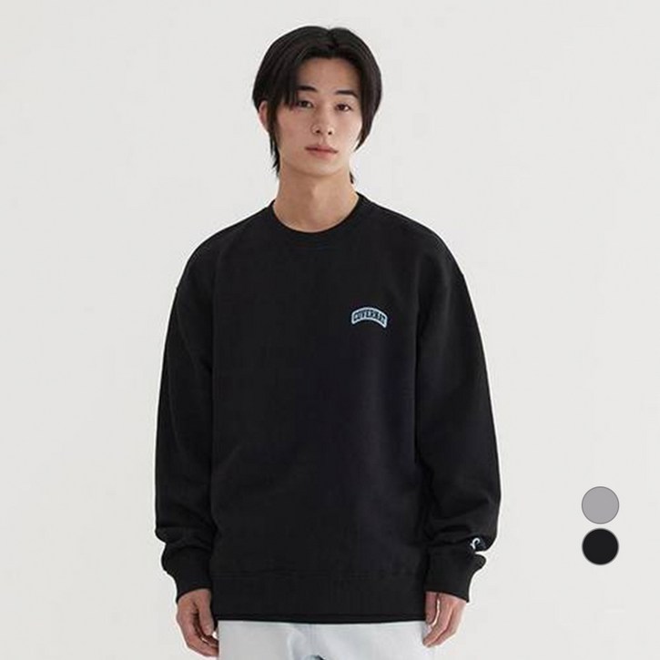 커버낫 남녀공용 스몰 아치 로고 맨투맨 커버낫 남녀공용 스몰 아치 로고 맨투맨