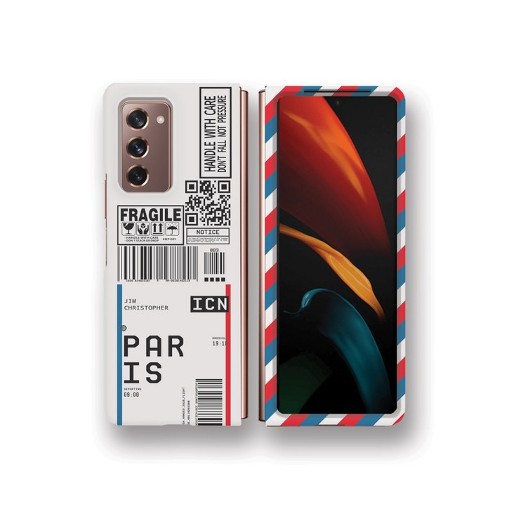 에어플레인 티켓 슬림 하드 휴대폰 케이스