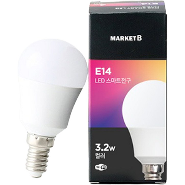 마켓비 E14 LED 블루투스 색상 조절 스마트 전구 3.2W 1732.8520 7