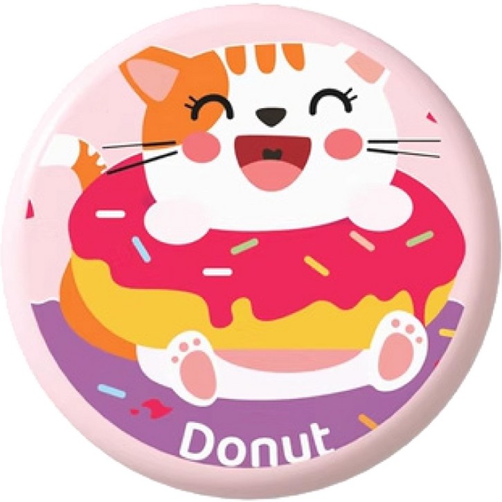 소프트 프리스비 스펀지 원반 20cm, 도넛 고양이