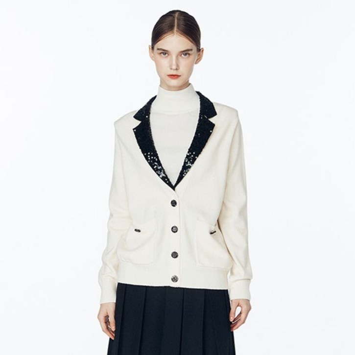 제시뉴욕 여성용 울 시퀸 니트 가디건 JEB5NSKG5640